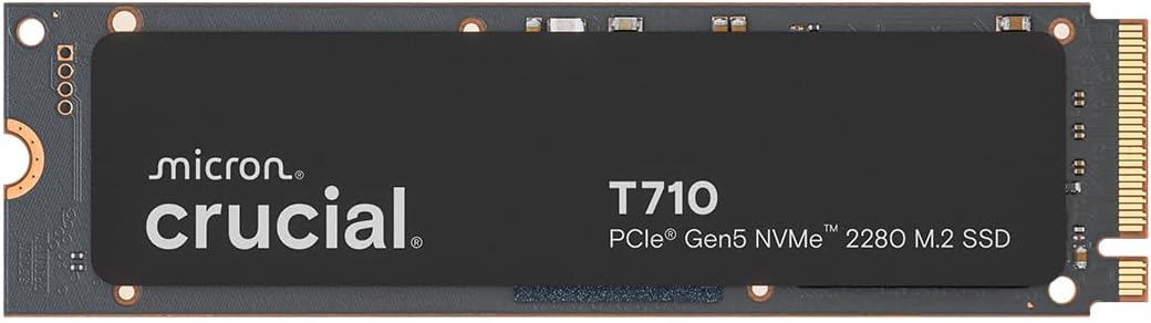 SSD Crucial T710 PCIe Gen5 NVMe 1TB, Up to 14,900 MB/s
