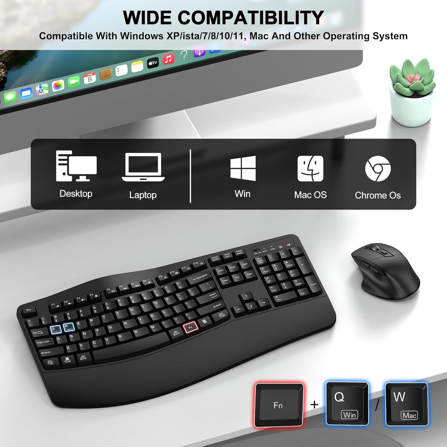 Wireless Keyboard and Mouse Combo 2.4G