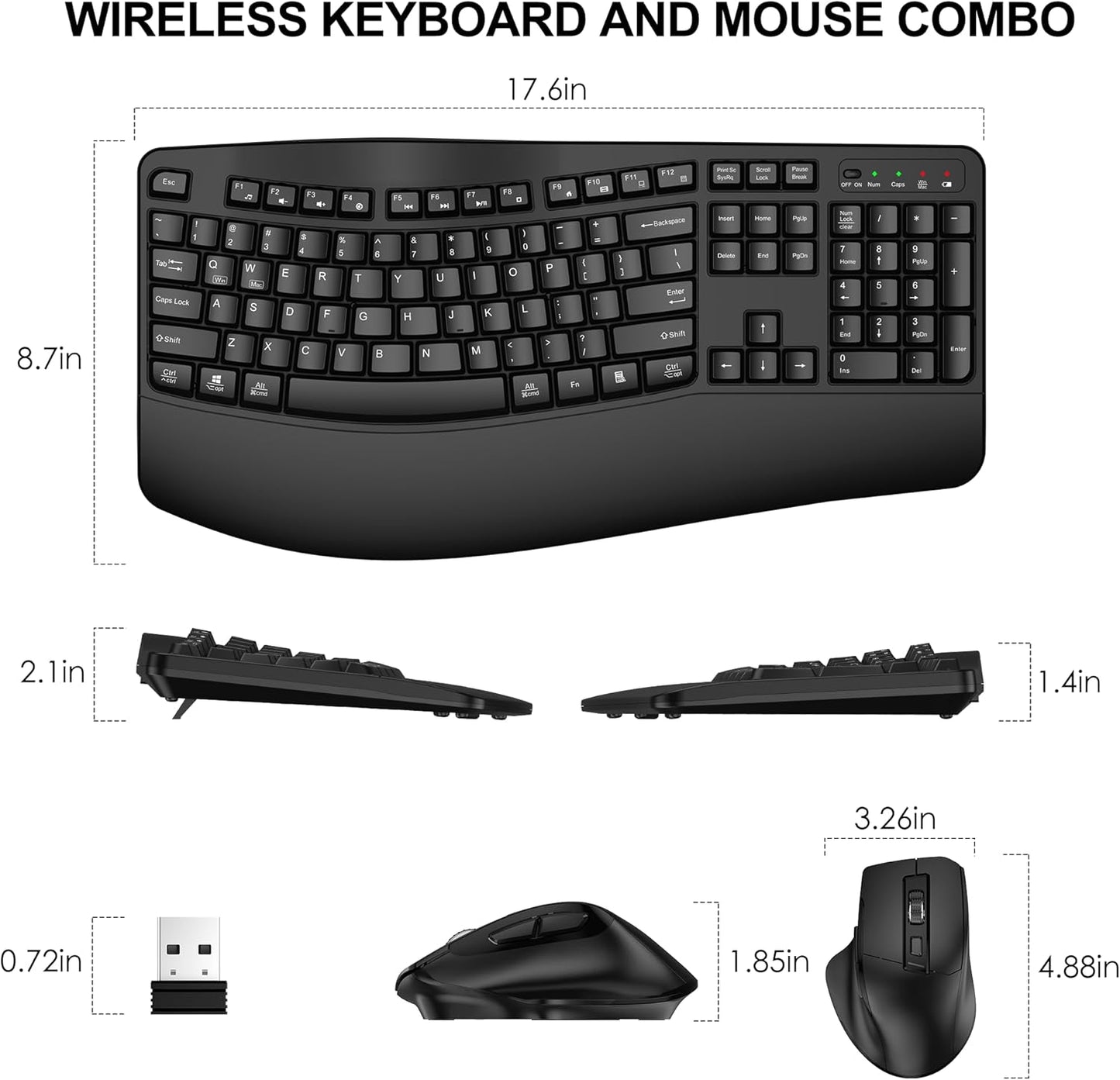 Wireless Keyboard and Mouse Combo 2.4G