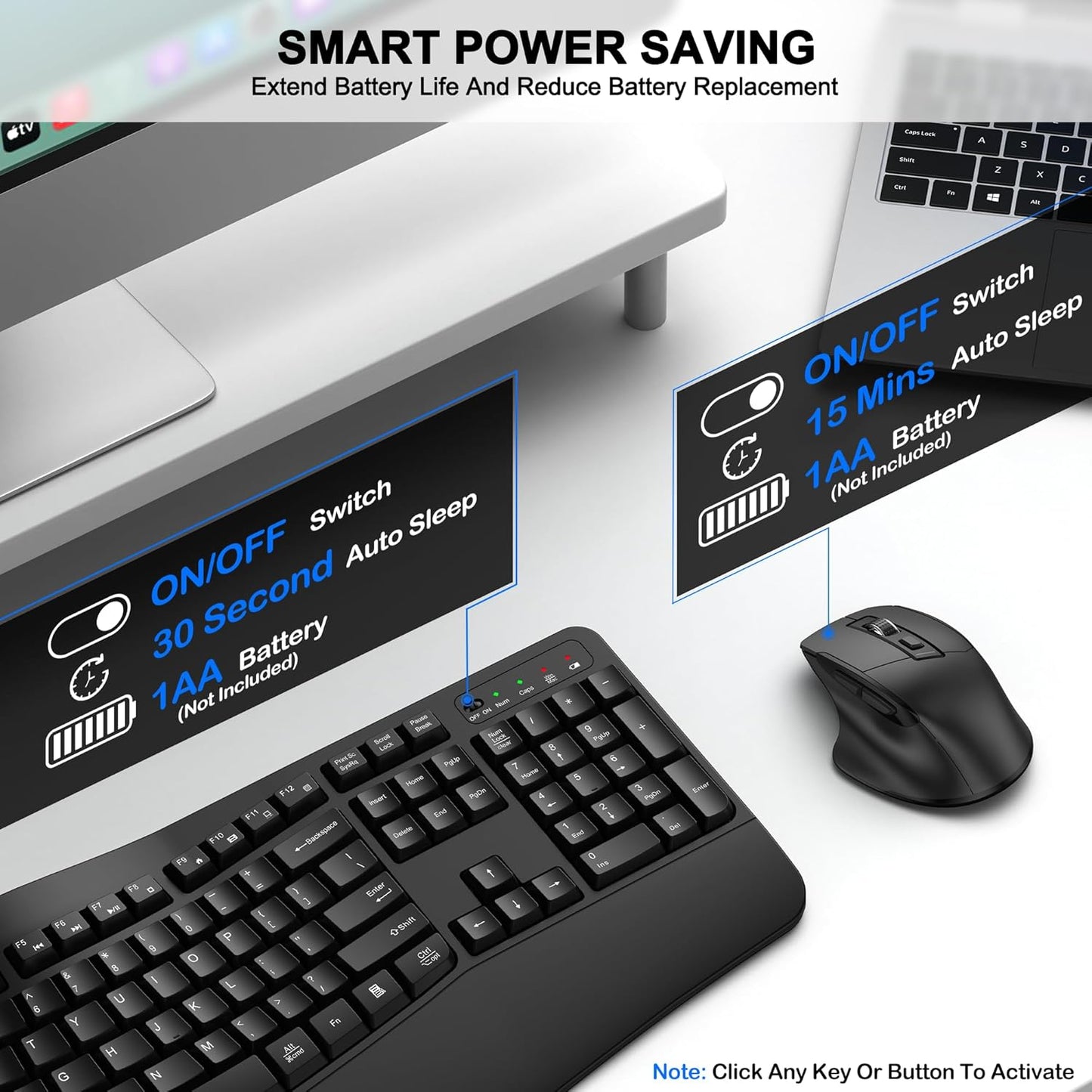 Wireless Keyboard and Mouse Combo 2.4G